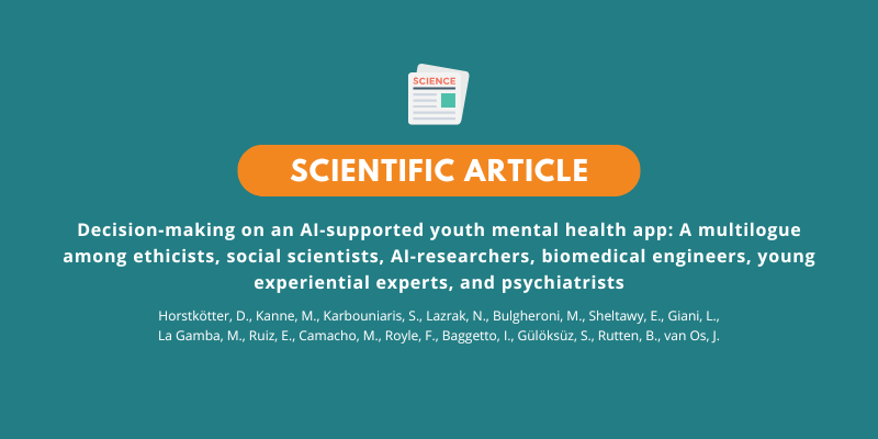 Decision-making on an AI-supported youth mental health app